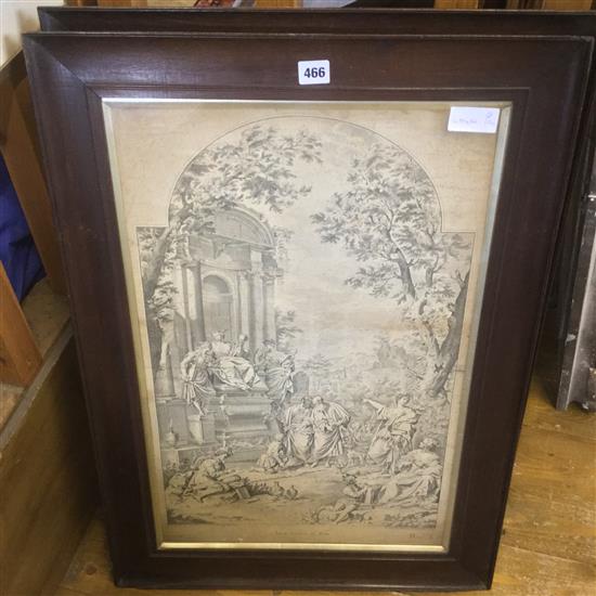 Pair of classical scene engravings